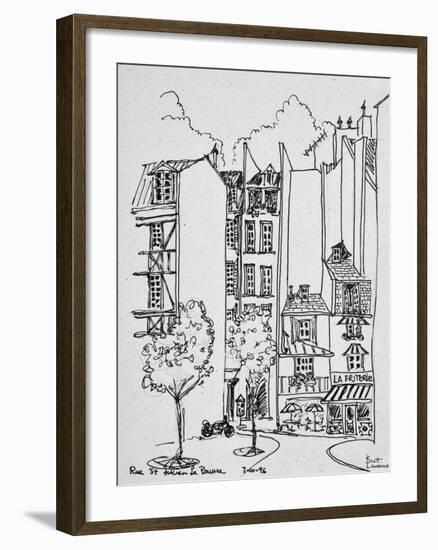 Rue Saint-Julien-le-Pauvre, Paris, France-Richard Lawrence-Framed Photographic Print