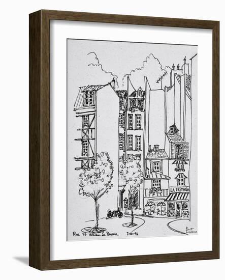 Rue Saint-Julien-le-Pauvre, Paris, France-Richard Lawrence-Framed Photographic Print