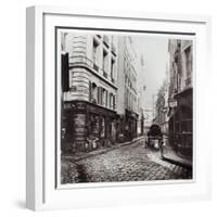 Rue Saint-Severin, from the Rue De La Harpe, Paris, 1858-78-Charles Marville-Framed Giclee Print