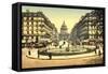 Rue Soufflot, Paris-null-Framed Stretched Canvas