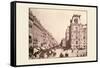 Rue St. Antoine and Hotel de Ville-A. Pepper-Framed Stretched Canvas