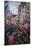 Rue St Denis in Paris During Patriotic Festival of June 30, 1878-Claude Monet-Mounted Giclee Print