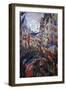 Rue St Denis in Paris During Patriotic Festival of June 30, 1878-Claude Monet-Framed Premium Giclee Print