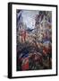 Rue St Denis in Paris During Patriotic Festival of June 30, 1878-Claude Monet-Framed Giclee Print