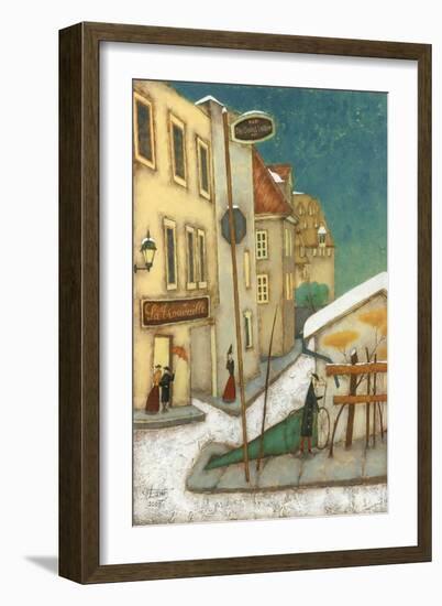 Rue St-Vallier, Québec-Steven Lamb-Framed Art Print