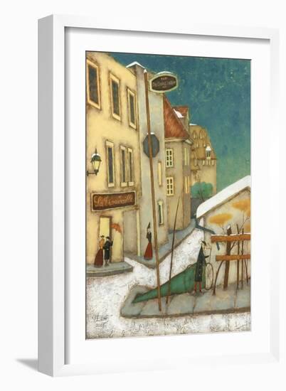 Rue St-Vallier, Québec-Steven Lamb-Framed Art Print