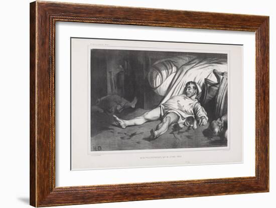 Rue Transnonain, Le 15 Avril, 1834, 1834-Honore Daumier-Framed Giclee Print