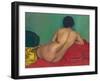 Rückenakt auf einem roten Kanapee. 1925-Felix Vallotton-Framed Giclee Print