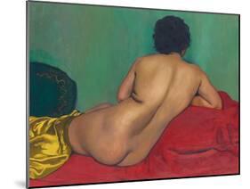 Rückenakt auf einem roten Kanapee. 1925-Felix Vallotton-Mounted Giclee Print