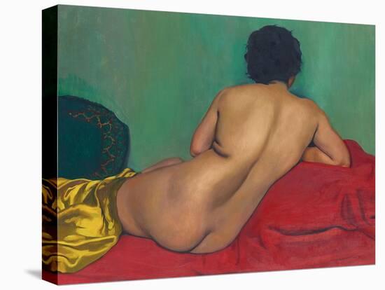 Rückenakt auf einem roten Kanapee. 1925-Felix Vallotton-Stretched Canvas