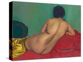 Rückenakt auf einem roten Kanapee. 1925-Felix Vallotton-Stretched Canvas