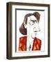 Rued Langgaard Danish composer and organist, caricature-Neale Osborne-Framed Giclee Print