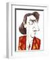 Rued Langgaard Danish composer and organist, caricature-Neale Osborne-Framed Giclee Print