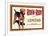 Ruf n' Redy Lemon Label - Upland, CA-Lantern Press-Framed Premium Giclee Print