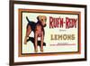 Ruf n' Redy Lemon Label - Upland, CA-Lantern Press-Framed Premium Giclee Print