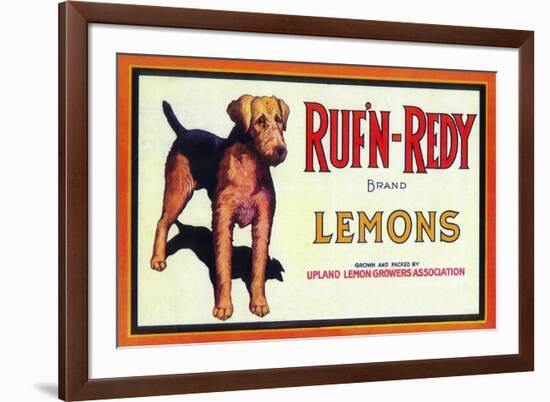 Ruf n' Redy Lemon Label - Upland, CA-Lantern Press-Framed Premium Giclee Print