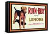 Ruf n' Redy Lemon Label - Upland, CA-Lantern Press-Framed Stretched Canvas