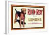 Ruf n' Redy Lemon Label - Upland, CA-Lantern Press-Framed Art Print