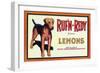 Ruf n' Redy Lemon Label - Upland, CA-Lantern Press-Framed Art Print