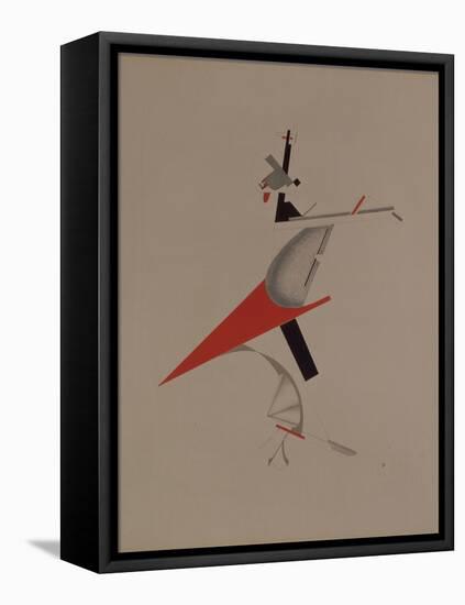 Ruffian, Figurine for the Opera Victory over the Sun by A. Kruchenykh, 1920-1921-El Lissitzky-Framed Stretched Canvas