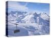 Rufikopf Cable Car, Stubenbach, Lech, Near St. Anton Am Arlberg, in Winter Snow, Austrian Alps-Peter Barritt-Stretched Canvas