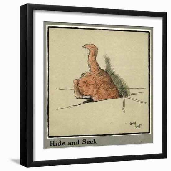 Rufus the Cat Explores the Mousehole-Cecil Aldin-Framed Art Print