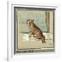 Rufus the Cat Out in the Cold and Rain-Cecil Aldin-Framed Art Print