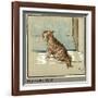 Rufus the Cat Out in the Cold and Rain-Cecil Aldin-Framed Art Print