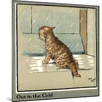 Rufus the Cat Out in the Cold and Rain-Cecil Aldin-Mounted Art Print