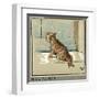 Rufus the Cat Out in the Cold and Rain-Cecil Aldin-Framed Art Print