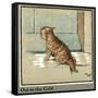 Rufus the Cat Out in the Cold and Rain-Cecil Aldin-Framed Stretched Canvas