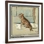 Rufus the Cat Out in the Cold and Rain-Cecil Aldin-Framed Art Print