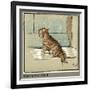 Rufus the Cat Out in the Cold and Rain-Cecil Aldin-Framed Art Print