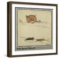Rufus the Cat Watches a Mouse-Cecil Aldin-Framed Art Print