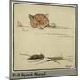 Rufus the Cat Watches a Mouse-Cecil Aldin-Mounted Art Print