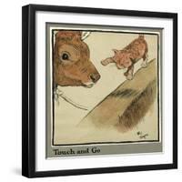 Rufus the Cat with Blossom the Cow-Cecil Aldin-Framed Art Print