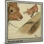 Rufus the Cat with Blossom the Cow-Cecil Aldin-Mounted Art Print