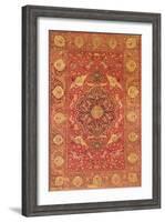 Rug Decorated with Scenes of Fighting Animals-null-Framed Giclee Print