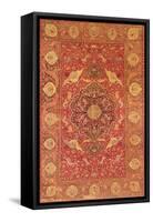 Rug Decorated with Scenes of Fighting Animals-null-Framed Stretched Canvas