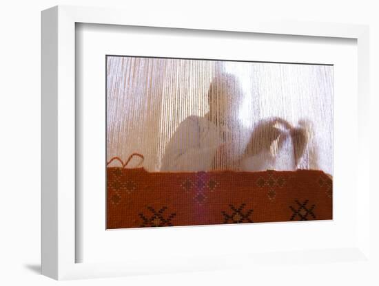 Rug making is a typical women job.-Michele Molinari-Framed Photographic Print