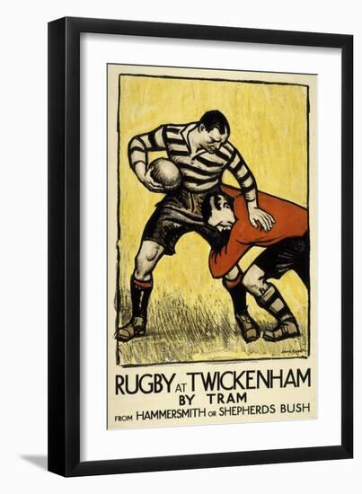 Rugby at Twickenham-The Vintage Collection-Framed Art Print