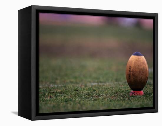 Rugby Ball on Tee, Paris, France-null-Framed Stretched Canvas