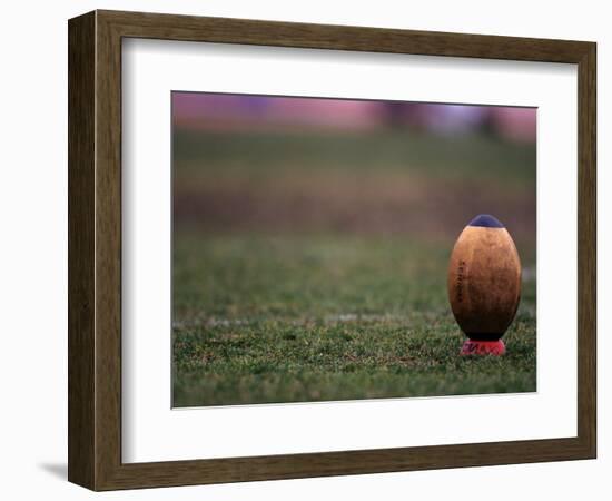 Rugby Ball on Tee, Paris, France-null-Framed Photographic Print