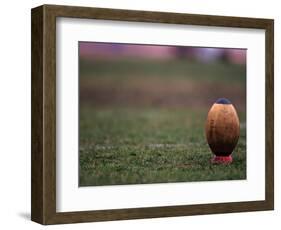 Rugby Ball on Tee, Paris, France-null-Framed Photographic Print