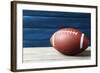 Rugby Ball on Wooden Background-Yastremska-Framed Photographic Print