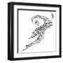 Rugby Football Pictogram With Black Wordings-seiksoon-Framed Art Print