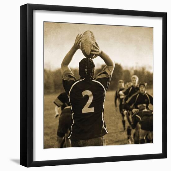 Rugby Game I-Pete Kelly-Framed Giclee Print