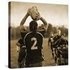 Rugby Game I-Pete Kelly-Stretched Canvas