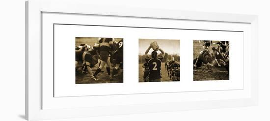 Rugby Game Triptych-Pete Kelly-Framed Giclee Print