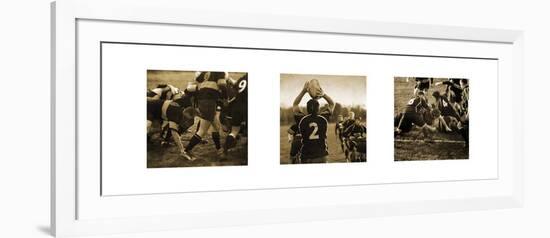 Rugby Game Triptych-Pete Kelly-Framed Giclee Print